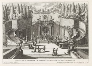 Fountain of Dragons in the Gardens of Villa d