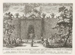 Fountain in the Gardens of the Palazzo del Quirinale in Rome