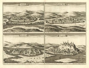 Fortresses of Kassa, Hatvan, Szolnok and Belgrade by Giovanni Giacomo De Rossi