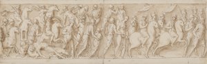 32 Copies After the Column of Marcus Aurelius, Piazza Colonna in Rome by Giovanni Guerra