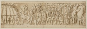 32 Copies After the Column of Marcus Aurelius, Piazza Colonna in Rome by Giovanni Guerra