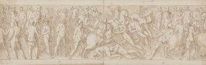 32 Copies after the Column of Marcus Aurelius, Piazza Colonna in Rome by Giovanni Guerra