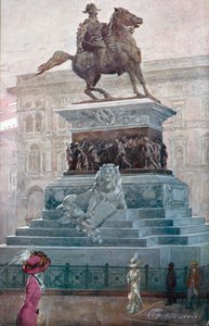 Milan: Monument to Vittorio Emanuele II by Giovanni Guerzoni