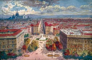 Milan: Panorama from the Castle by Giovanni Guerzoni
