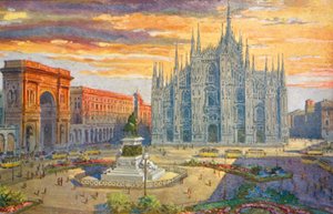 Milan: Piazza del Duomo by Giovanni Guerzoni