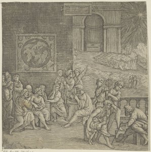 School of a Philosopher by Giovanni Jacopo Caraglio (attributed to)