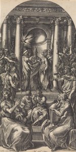 Marriage of the Virgin by Giovanni Jacopo Caraglio