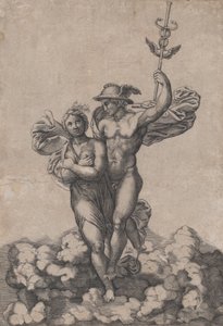Mercury Carrying Psyche to Olympus by Giovanni Jacopo Caraglio