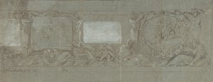 Design for a Wall Decoration with the Sacrifice of Abraham and the Flight into Egypt by Giovanni Lanfranco