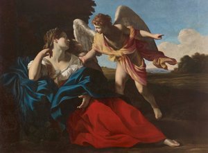 Hagar and the Angel in the Desert by Giovanni Lanfranco