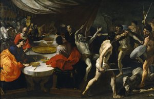 Gladiator Fights at a Banquet