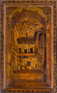 Lignaean Canonical Choir, Inlaid by Giovanni Maria Platina 1484, Superior Stall by Giovanni Maria Platina