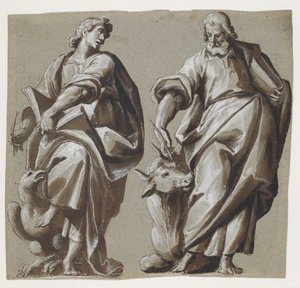 The Evangelists John and Luke