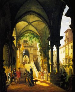Louis XI at Barolo Castle by Giovanni Migliara