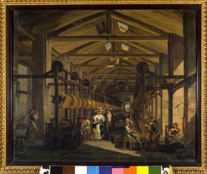 Silk Spinning (Painting by Giovanni Migliara) by Giovanni Migliara
