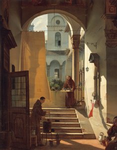 The Apothecary of a Cloister (detail) by Giovanni Migliara