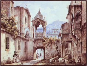 The Courtyard of San Giorgetto in Verona by Giovanni Migliara