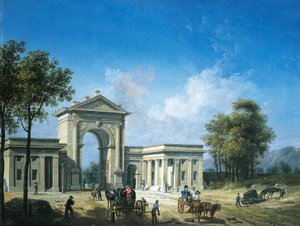 View of Porta Nuova in Milan by Giovanni Migliara