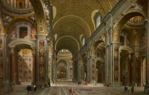 Interior of St. Peter’s, Rome by Giovanni Paolo Panini