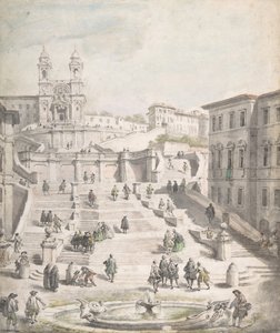 Scalinata della Trinità dei Monti, ca. 1756-58 by Giovanni Paolo Panini