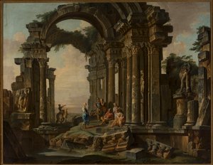 Roman Ruins by Giovanni Paolo Pannini