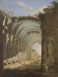 Ruins with Thermae by Giovanni Paolo Pannini