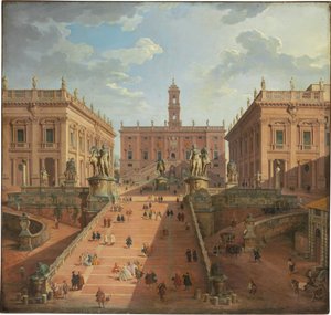 View of the Campidoglio, Rome by Giovanni Paolo Pannini