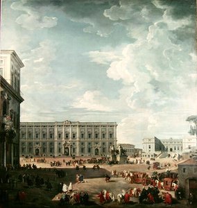 View of the Piazza del Quirinale, Rome by Giovanni Paolo Pannini