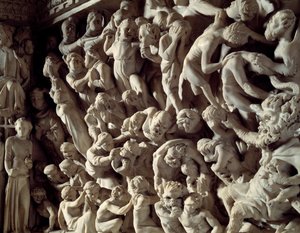 Detail of the Reliefs of the Chair by Giovanni Pisano: The Damned (Detail) by Giovanni Pisano