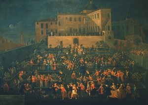 Feast of Mozzatore in the Garden of Palazzo Rospigliosi by Giovanni Reder