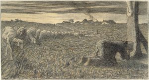 The Prayer at the Cross by Giovanni Segantini