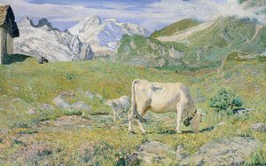 Spring Pastures by Giovanni Segantini (1858-1899)