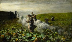 The Pumpkin Harvest by Giovanni Segantini