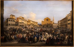 Berlingaccio in St. Croce Square in Florence