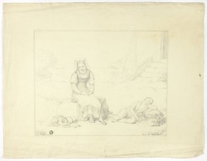 Roman Peasant Woman and Sleeping Children