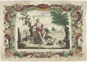 The Prodigal Son as a Swineherd Filius Prodigus Qui Pascit Porcos (title on object) by Giovanni Volpato (possibly)