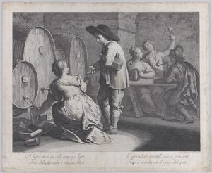 A Barmaid Filling Mugs, 1760-70
