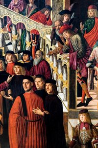 The miraculous healing of the daughter of Benvegnudo da San Polo thanks to a relic of the cross, circa 1502 by Giovanni di Niccolo Mansueti