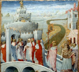 Procession of Pope Gregory I at the Chateau Saint Angelo in Rome