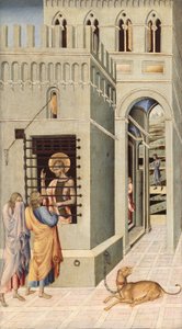 Saint John the Baptist in Prison Visited by Two Disciples by Giovanni di Paolo