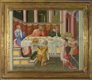 The Head of John the Baptist brought to Herod by Giovanni di Paolo