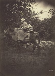 Female Peasant Riding Donkey
