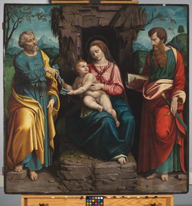 The Virgin and Child with Saints Peter and Paul, c.1540-70 by Girolamo Figino