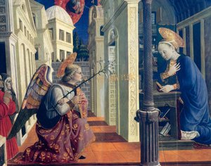 Annunciation (detail) by Girolamo Giovanni