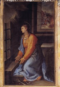 Portrait of Saint Apollonia in Prison by Girolamo Muziano