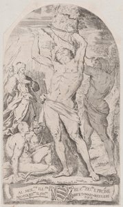 Saint Sebastian Being Tied to a Tree