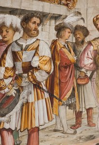 Central Nave, Fifth South Span, Christ in front of Pilate by Girolamo Romanino
