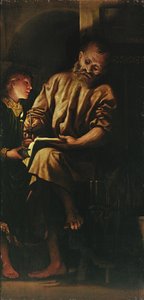 St. Matthew and the Angel by Girolamo Romanino