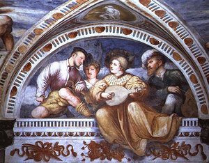 The Concert: String Instruments, Lunette by Girolamo Romanino