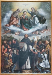The Coronation of the Virgin and Saint Dominic by Girolamo Romanino